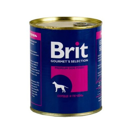 Image brit Premium Heart & Liver Паштет для взрослых собак всех пород (с сердцем и печенью), 850 гр