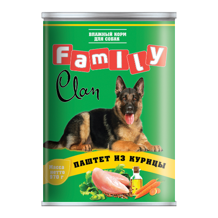 Image clan Family Паштет для взрослых кошек (с курицей), 100 гр