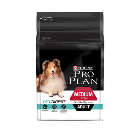 Image pro Plan OptiDigest Medium Adult Сухой корм для взрослых собак средних пород с чувствительным пищеварением (с ягненком и рисом), 1,5 кг