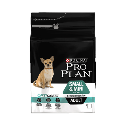 Image pro Plan OptiDigest Small & Mini Adult Сухой корм для собак мелких пород с чувствительным пищеварением (с ягненком), 3 кг
