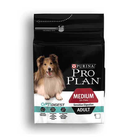 Image pro Plan OptiDigest Medium Adult Сухой корм для взрослых собак средних пород с чувствительным пищеварением (с ягненком), 3 кг