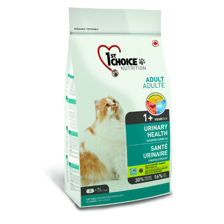 Image 1st Choice Urinary Сухой корм для взрослых кошек для профилактики мочекаменной болезни (с курицей), 1,8 кг