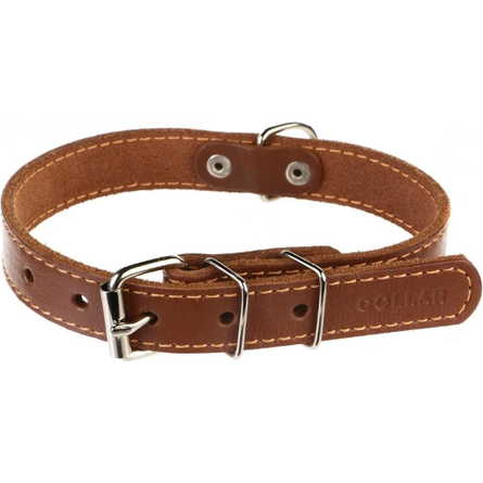 Image collar Ошейник для собак одинарный, ширина 2 см, длина 32-40 см, коричневый