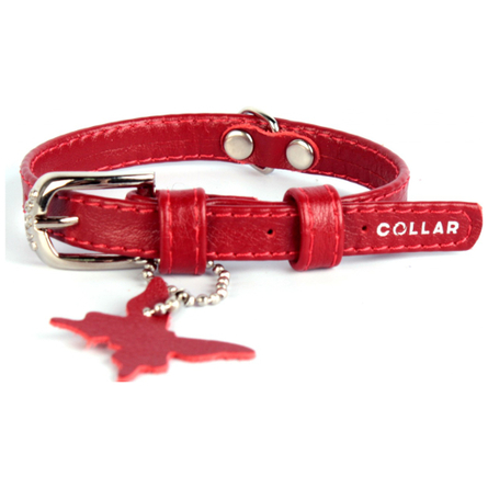 Image collar Ошейник для собак, "Collar Glamour", без украшений, ширина 2 см, длина 30-39 см, желтый