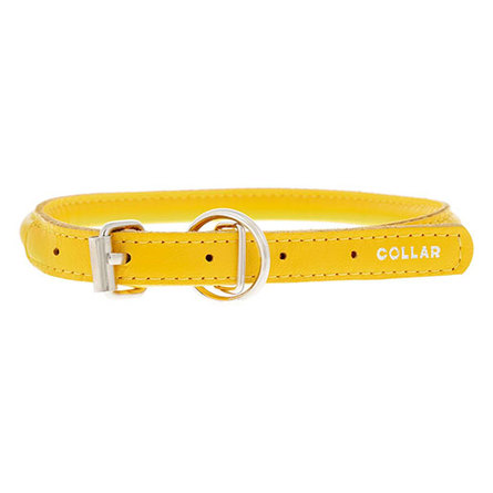 Image collar Ошейник для собак "Collar Glamour", круглый, диаметр 8 мм, длина 33-41 см, желтый