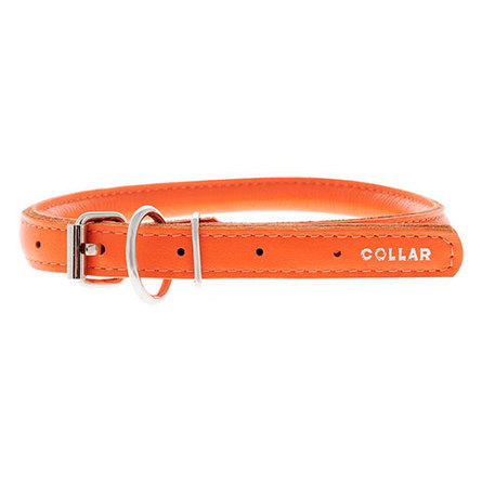 Image collar Ошейник для собак "Collar Glamour", круглый, диаметр 1 см, длина 39-47 см, оранжевый