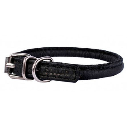 Image coLLaR Ошейник для собак "Soft" кожаный круглый, ширина 9 мм, длина 22-25 см, черный