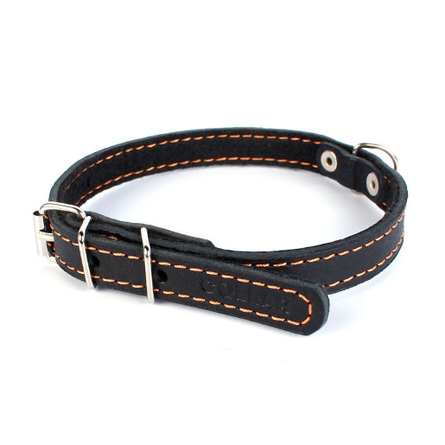 Image collar Ошейник для собак с синтепоном, ширина 1,4 см, длина 27-35 см, черный