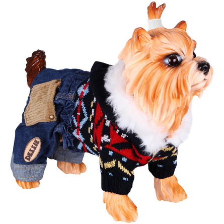 Image dogModa Комбинезон "Рига" для собак, длина спины 28 см, обхват шеи 29 см, обхват груди 45 см, унисекс