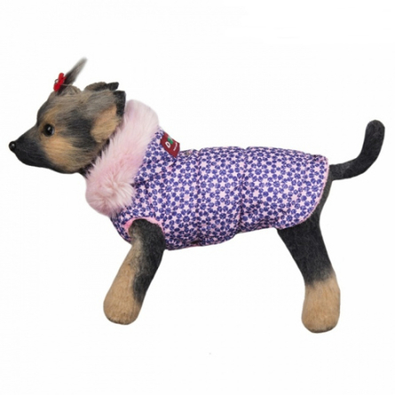 Image dogModa Курта велюровая "Хоум" для собак, длина спины 24 см, обхват шеи 25 см, обхват груди 39 см, голубая