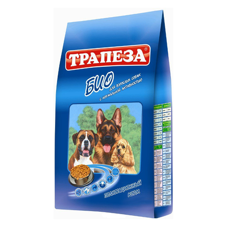 Image трапеза БИО Сухой корм для взрослых собак всех пород (с гоядиной и птицей), 10 кг