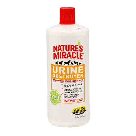 Image nature's Miracle Cat Stain & Odor Remover Уничтожитель пятен и запаха для кошек, 473 мл