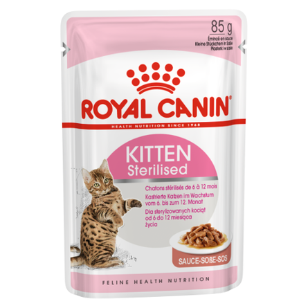 Image royal Canin Kitten Sterilised Кусочки паштета в соусе для стерилизованных котят, 85 гр