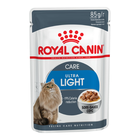 Image royal Canin Ultra Light Кусочки облегченного паштета в соусе для взрослых кошек, 85 гр