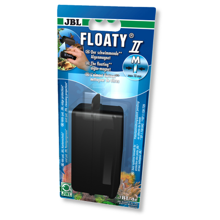 Image JBL Floaty II M Плавающий магнитный скребок для аквариумных стекол, чёрный