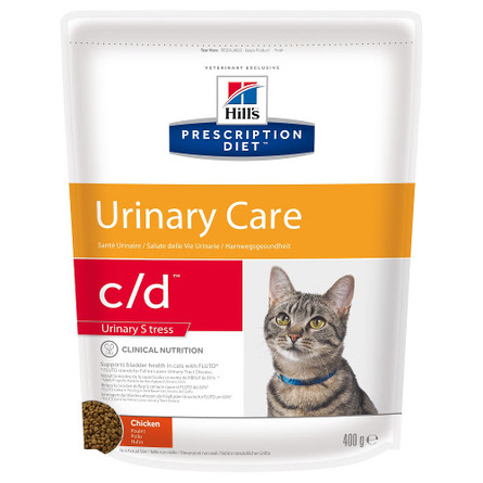 Image hill's Prescription Diet c/d Stress Urinary Care Сухой лечебный корм для кошек при заболеваниях мочевыводящих путей (с курицей), 400 гр