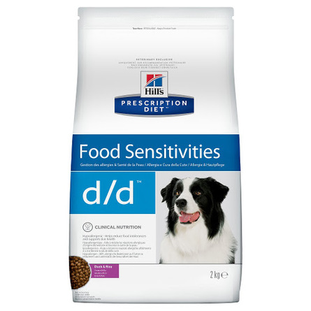 Image hill's Prescription Diet d/d Food Sensitivities Сухой лечебный корм для собак при заболеваниях кожи и аллергиях (с уткой и рисом), 2 кг