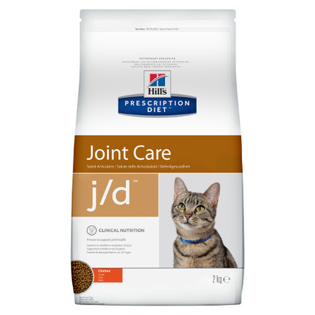 Image hill's Prescription Diet j/d Joint Care Сухой лечебный корм для кошек при заболеваниях суставов (с курицей), 2 кг