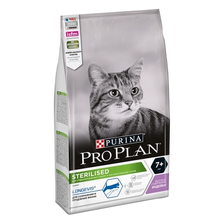 Image pro Plan Sterilised 7+ Сухой корм для стерилизованных пожилых кошек (с индейкой), 1,5 кг