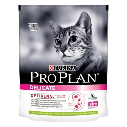 Image pro Plan Delicate Сухой корм для взрослых кошек с чувствительным пищеварением (с ягненком), 400 гр