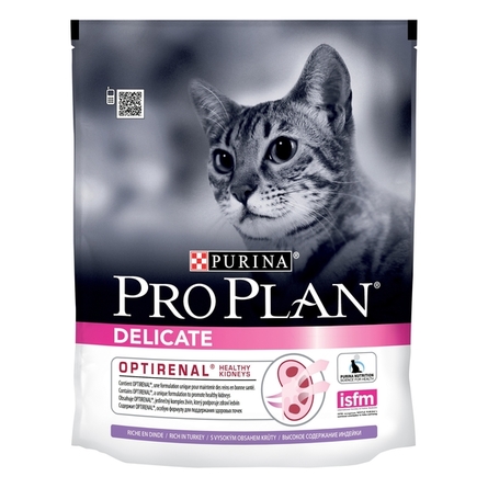 Image pro Plan Delicate Сухой корм для взрослых кошек с чувствительным пищеварением (с индейкой), 400 гр