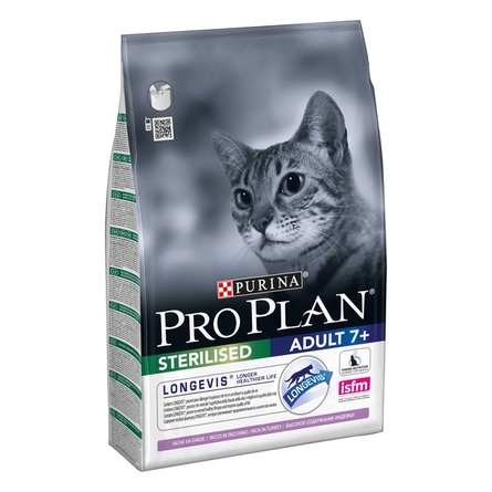 Image pro Plan Sterilised 7+ Сухой корм для стерилизованных пожилых кошек (с индейкой), 3 кг