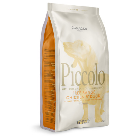 Image piccolo Grain Free Беззерновой сухой корм для собак и щенков мелких пород (с цыпленком и уткой), 750 гр