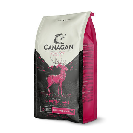 Image CANAGAN Grain Free Country Game Беззерновой сухой корм для собак и щенков всех пород (с уткой, олениной и кроликом), 12 кг