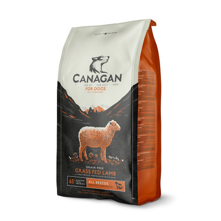 Image CANAGAN Grain Free Grass Fed Lamb Беззерновой сухой корм для собак и щенков всех пород (с ягненком), 6 кг