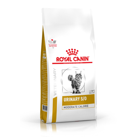 Image royal Canin Urinary S/O Moderate Calorie Сухой низкокалорийный лечебный корм для взрослых кошек при лечении мочекаменной болезни, 400 гр
