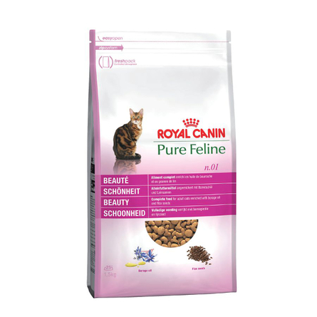 Image royal Canin Pure Feline Beauty Сухой корм для взрослых кошек для здоровья кожи и шерсти (с уткой), 1,5 кг