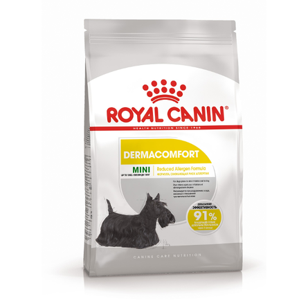 Image royal Canin Mini Dermacomfort Сухой корм для взрослых собак мелких пород с чувствительной кожей, 1 кг