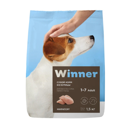 Image WINNER сухой корм для взрослых собак мелких пород, 1,5 кг