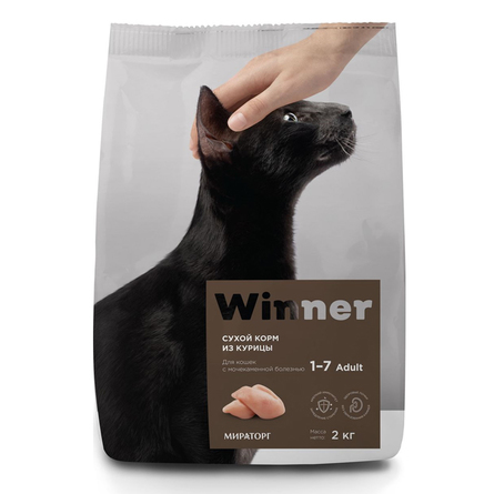 Image WINNER сухой корм для кошек с мочекаменной болезнью (курица), 2 кг