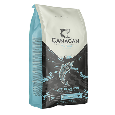 Image CANAGAN Grain Free Scottish Salmon Беззерновой сухой корм для собак и щенков мелких пород (с лососем), 2 кг